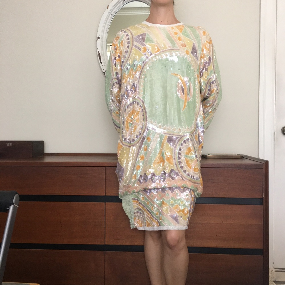 1980s Judith Ann Sequined Party dress